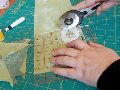 patchwork quilt cutting