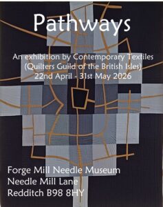 Poster advertising Textiles Exhibition - Pathways 