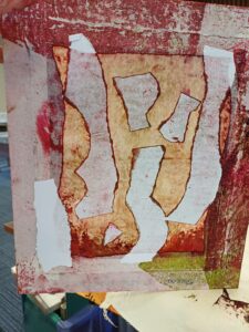 Breakdown screen with torn paper resist
