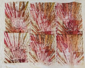 Fabric using the stick resist screen